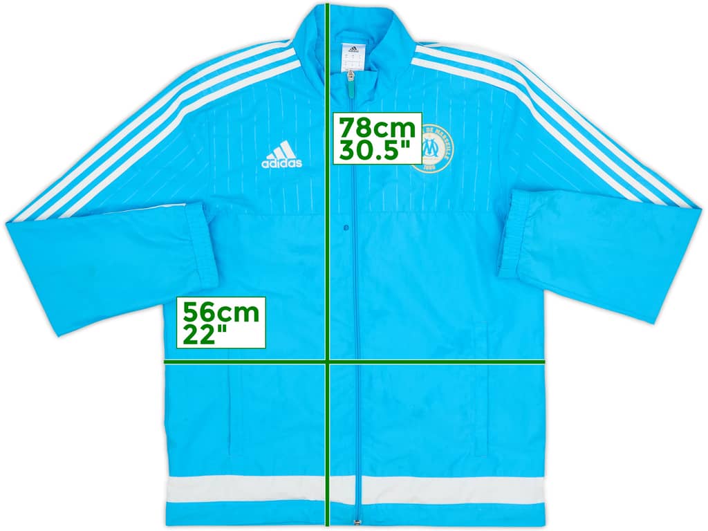 2015-16 Olympique Marseille adidas Track Jacket - 5/10 - (M)