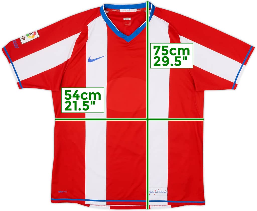 2007-08 Atletico Madrid Home Shirt - 4/10 - (L)