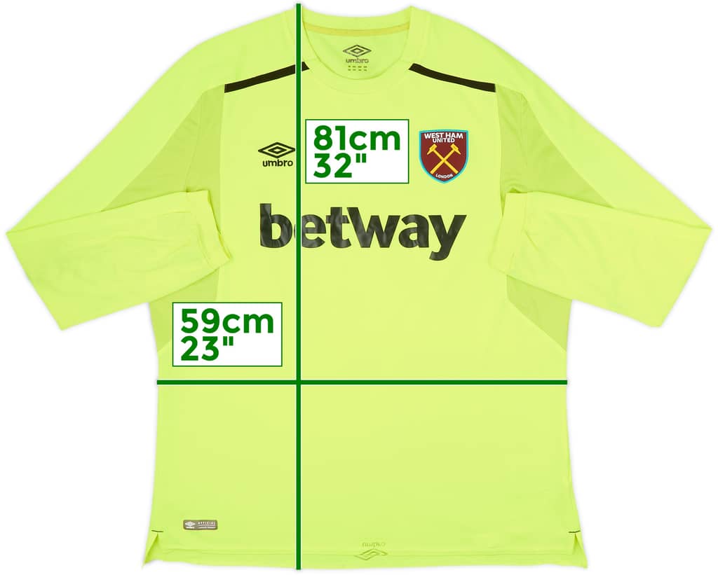 2017-18 West Ham GK Shirt - 5/10 - (XXL)