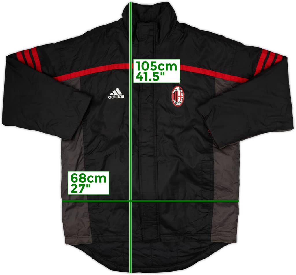 2000-01 AC Milan adidas Padded Bench Coat - 6/10 - (L/XL)