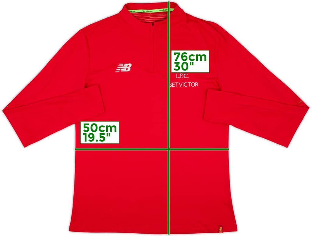 2018-19 Liverpool New Balance 1/4 Zip Drill Top - 8/10 - (L)