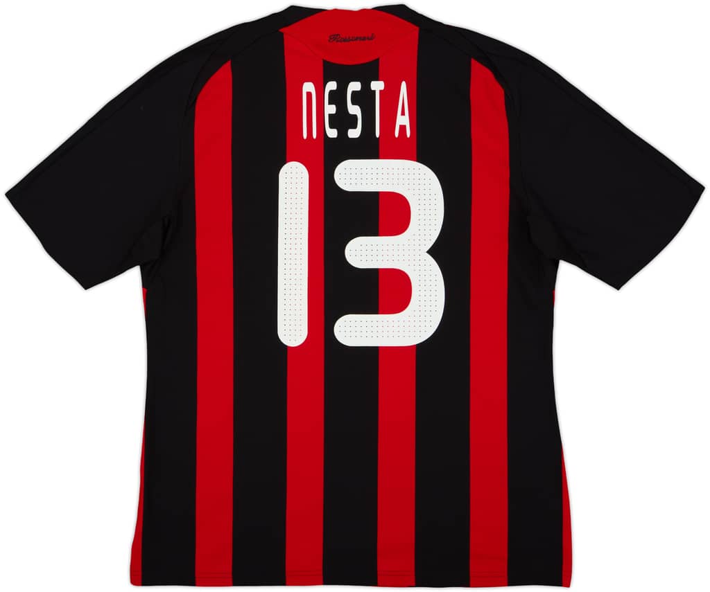 2008-09 AC Milan Home Shirt Nesta #13 - 5/10 - (L)