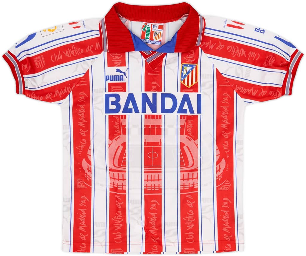 1996-97 Atletico Madrid Home Shirt - 9/10 - (S.Boys)