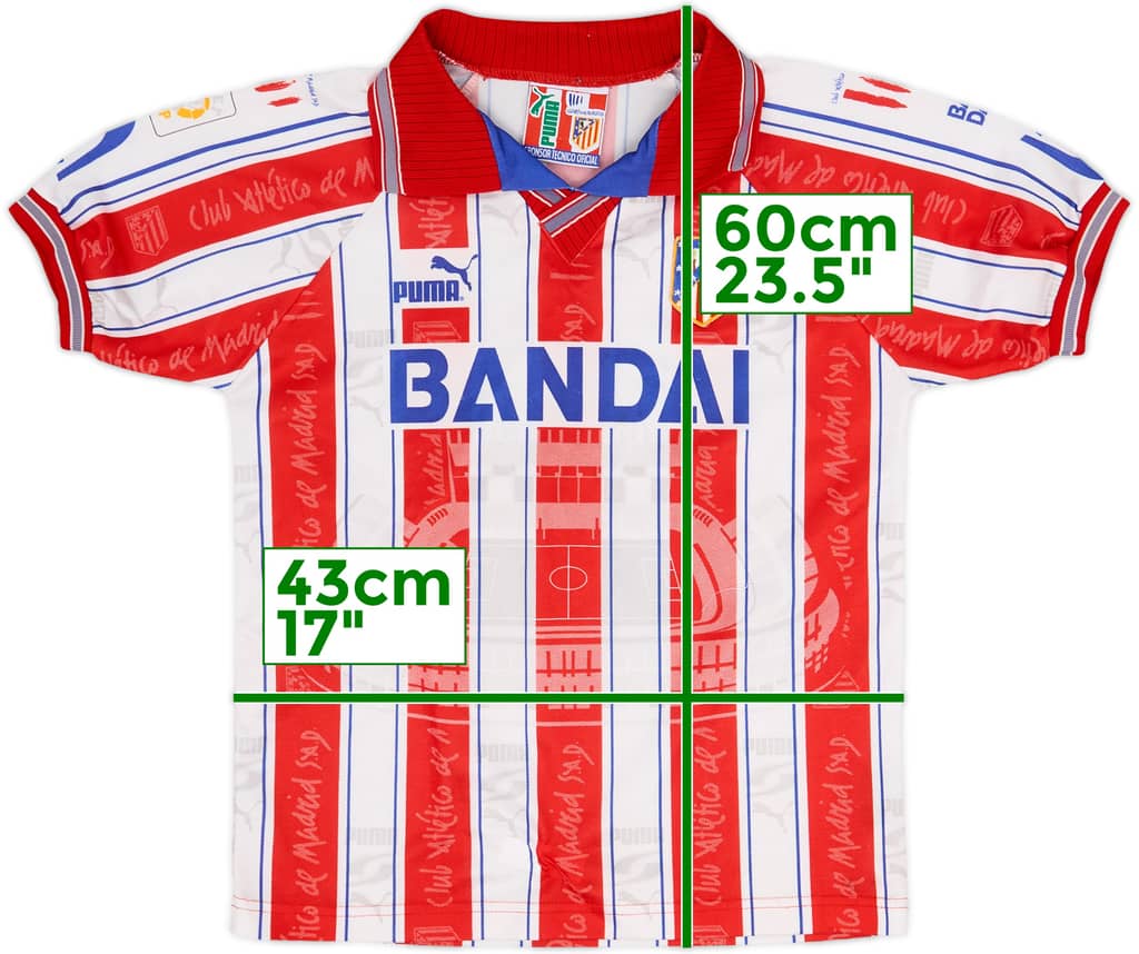 1996-97 Atletico Madrid Home Shirt - 9/10 - (S.Boys)