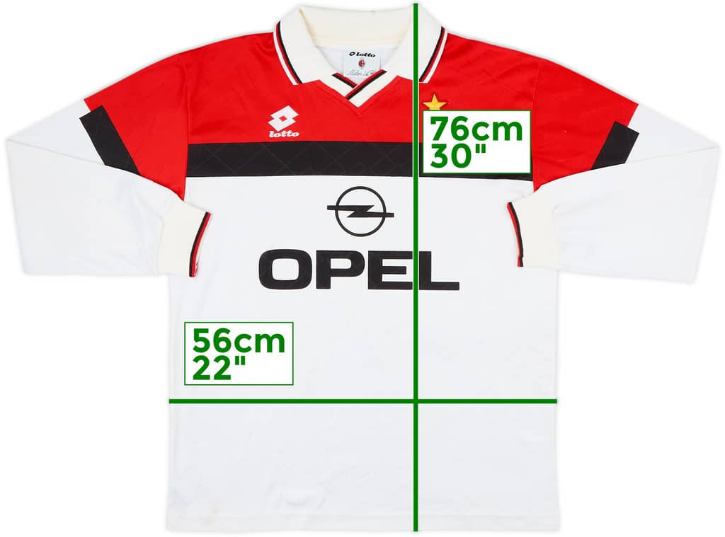 1994-95 AC Milan Away L/S Shirt - 9/10 - (L)