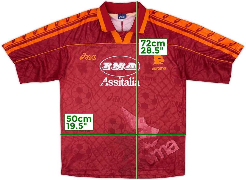 1995-96 Roma Camiseta Local - 8/10 - (S)