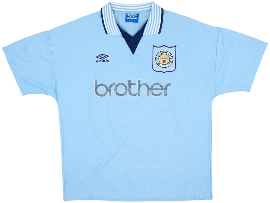 Camiseta de local del Manchester City 1995-97 - 6/10 - (XL)