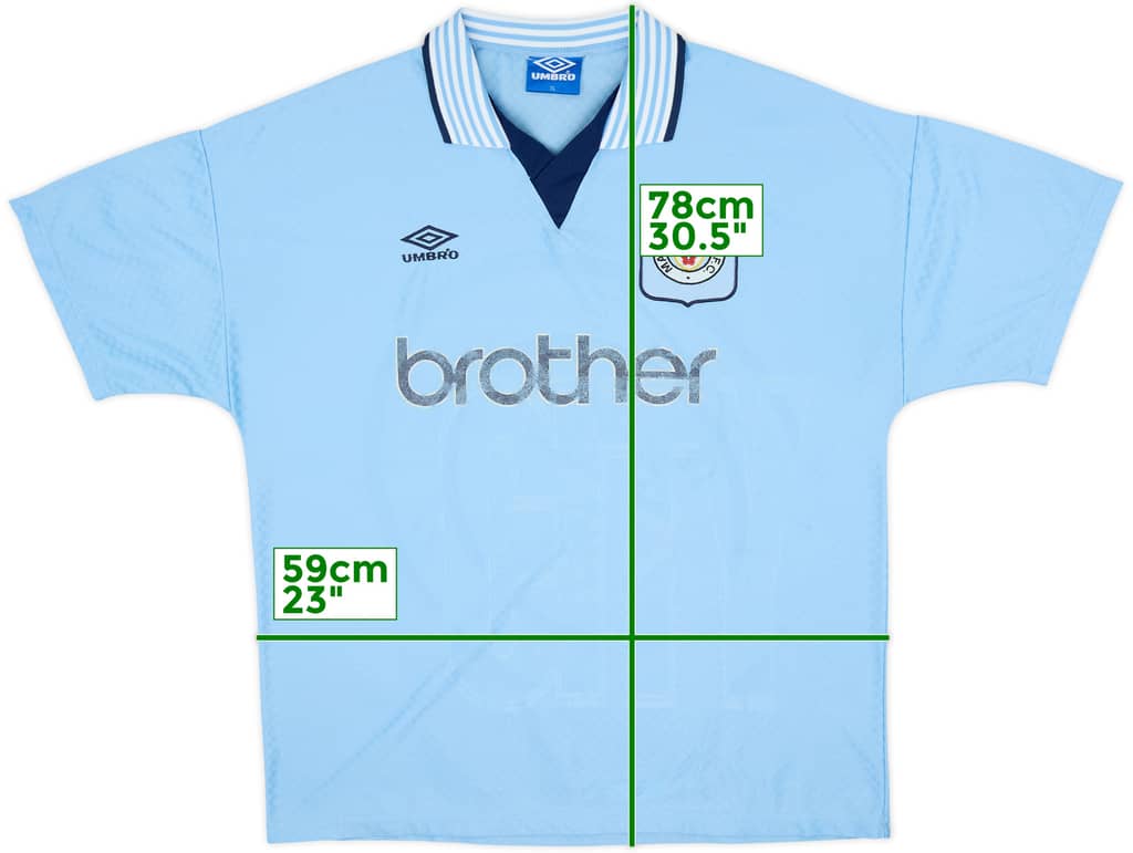 Camiseta de local del Manchester City 1995-97 - 6/10 - (XL)