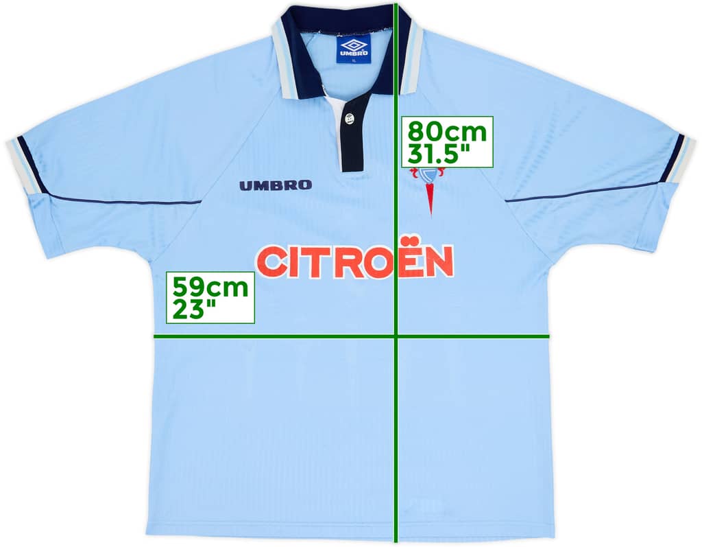 1997-98 Celta Vigo Home Shirt - 8/10 - (XL)