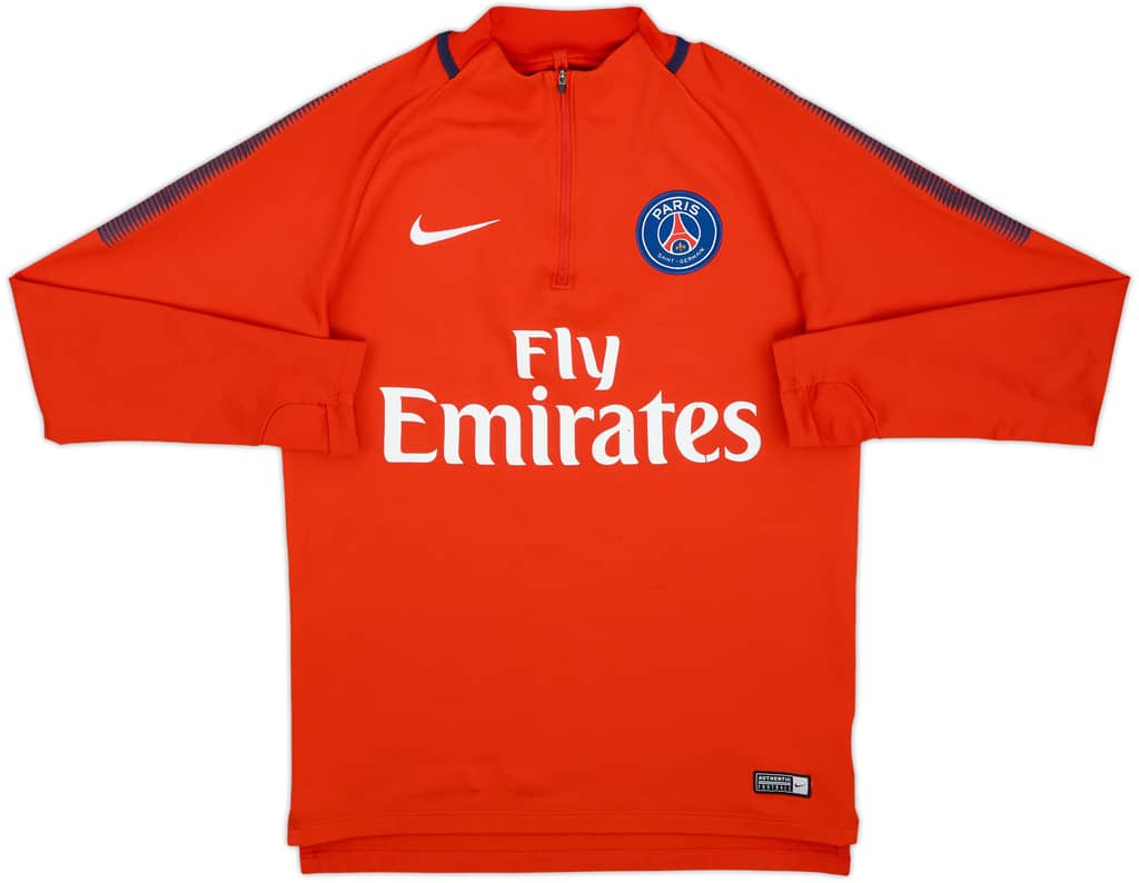 2017-18 Paris Saint-Germain Nike 1/4 Zip Drill Top - 7/10 - (S)