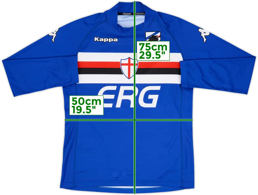 2004-05 Sampdoria Basic Home L/S Shirt - 9/10 - (XL)