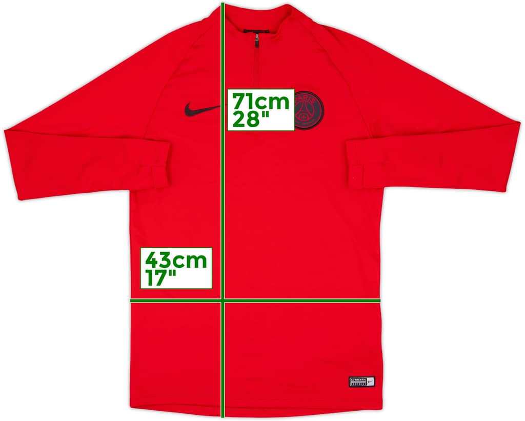 2019-20 Paris Saint-Germain Nike 1/4 Zip Drill Top - 9/10 - (S)