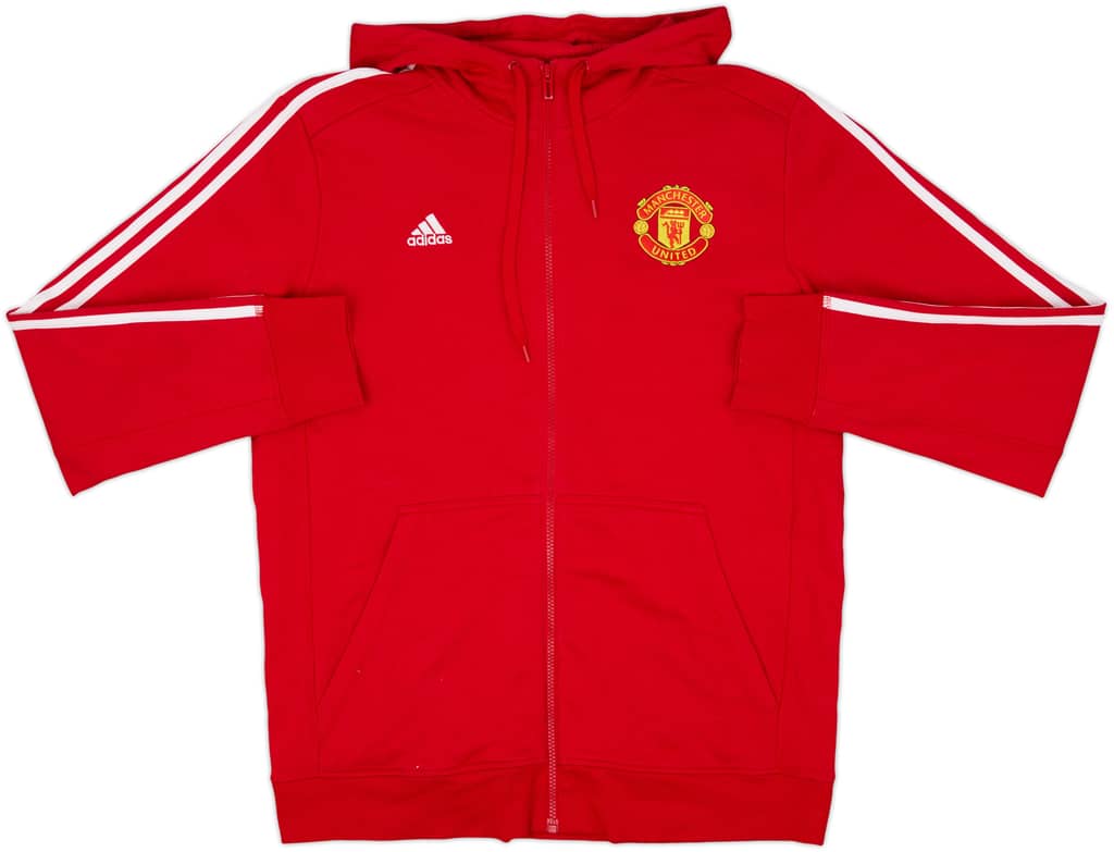 2015-16 Manchester United adidas Hooded Track Jacket - 9/10 - (L)