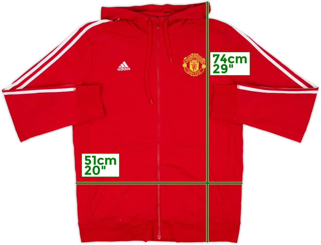 2015-16 Manchester United adidas Hooded Track Jacket - 9/10 - (L)