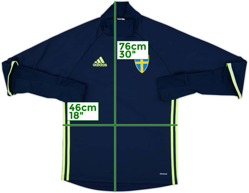 2016-18 Sweden adidas Drill Top - 9/10 - (S)