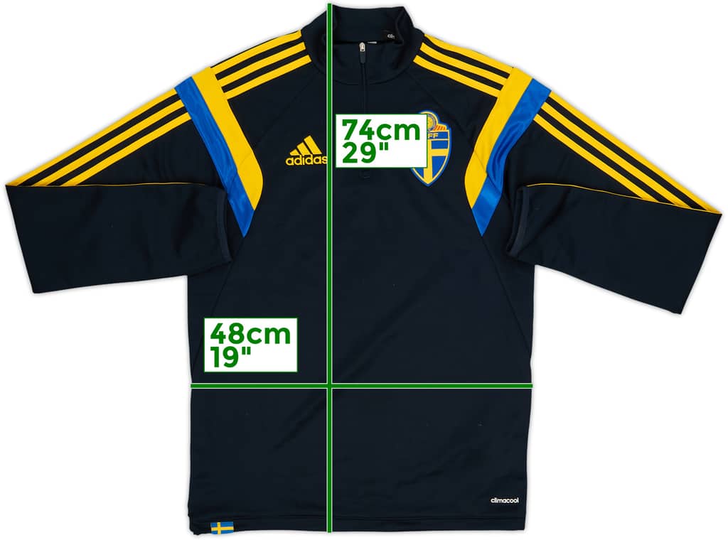 2014-15 Sweden adidas 1/4 Zip Drill Top - 9/10 - (S)
