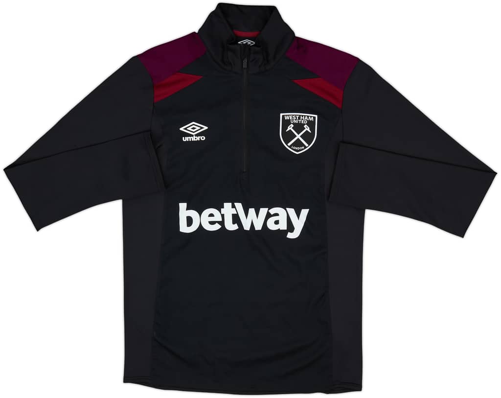 2017-18 West Ham Umbro 1/2 Zip Drill Top - 8/10 - (S)
