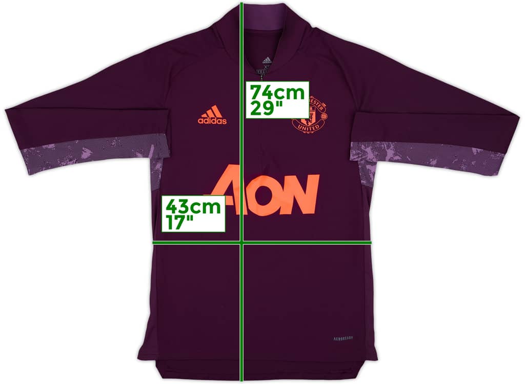 2020-21 Manchester United adidas 1/4 Zip Drill Top - 9/10 - (XS)
