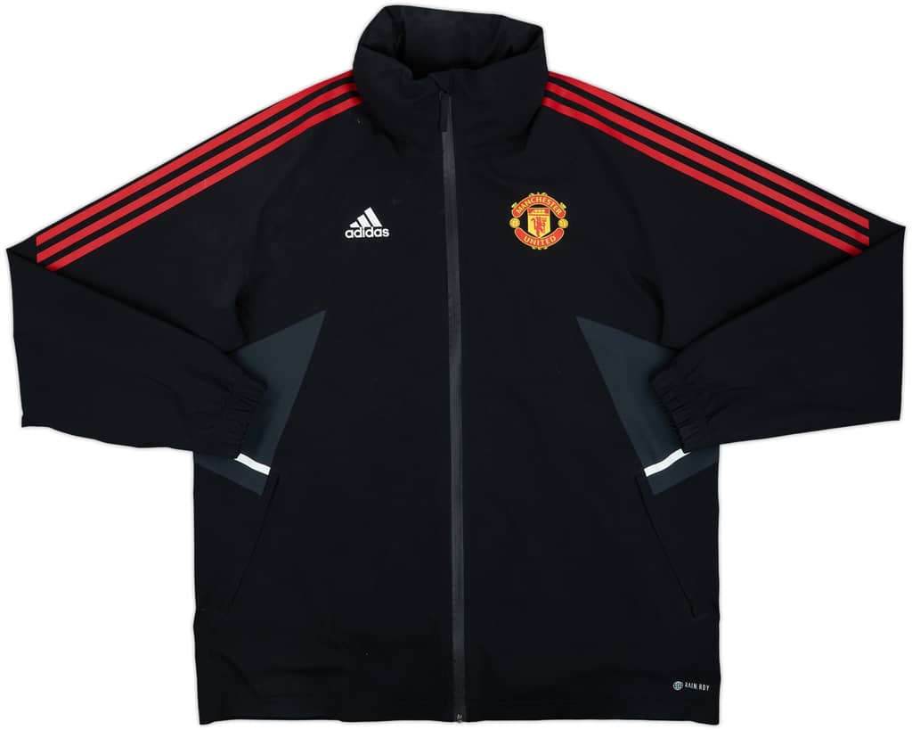 2022-23 Manchester United adidas Hooded Rain Jacket - 6/10 - (XL)