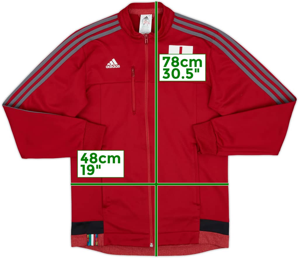 2015-16 AC Milan adidas Track Jacket - 8/10 - (S)