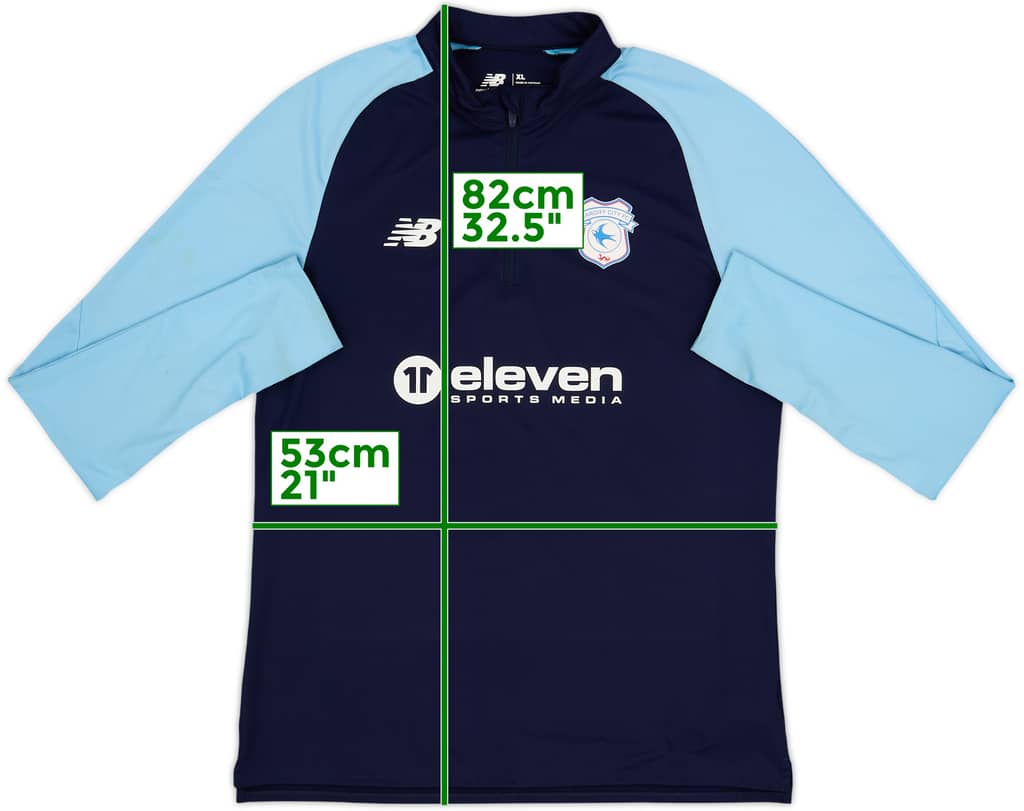 2023-24 Cardiff City New Balance 1/4 Zip Drill Top - 6/10 - (XL)