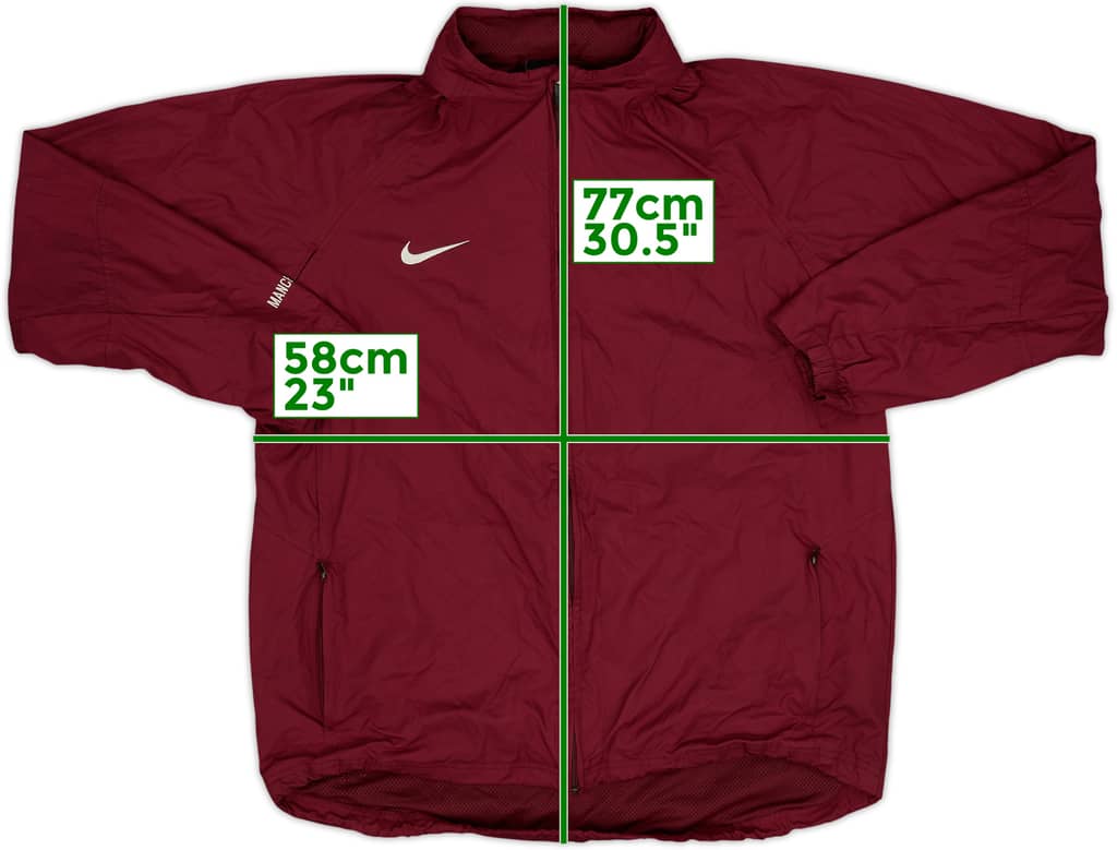 2004-05 Manchester United Nike Hooded Rain Jacket - 8/10 - (M)