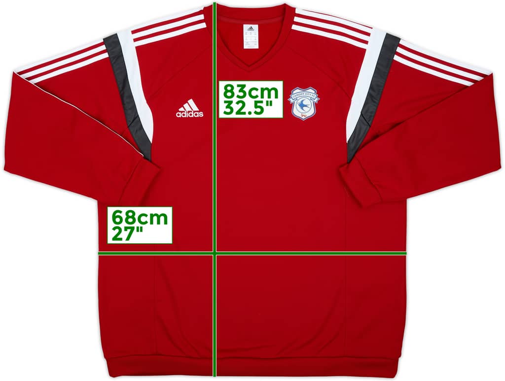 2015-16 Cardiff City adidas Sweat Top - 8/10 - (XXL)