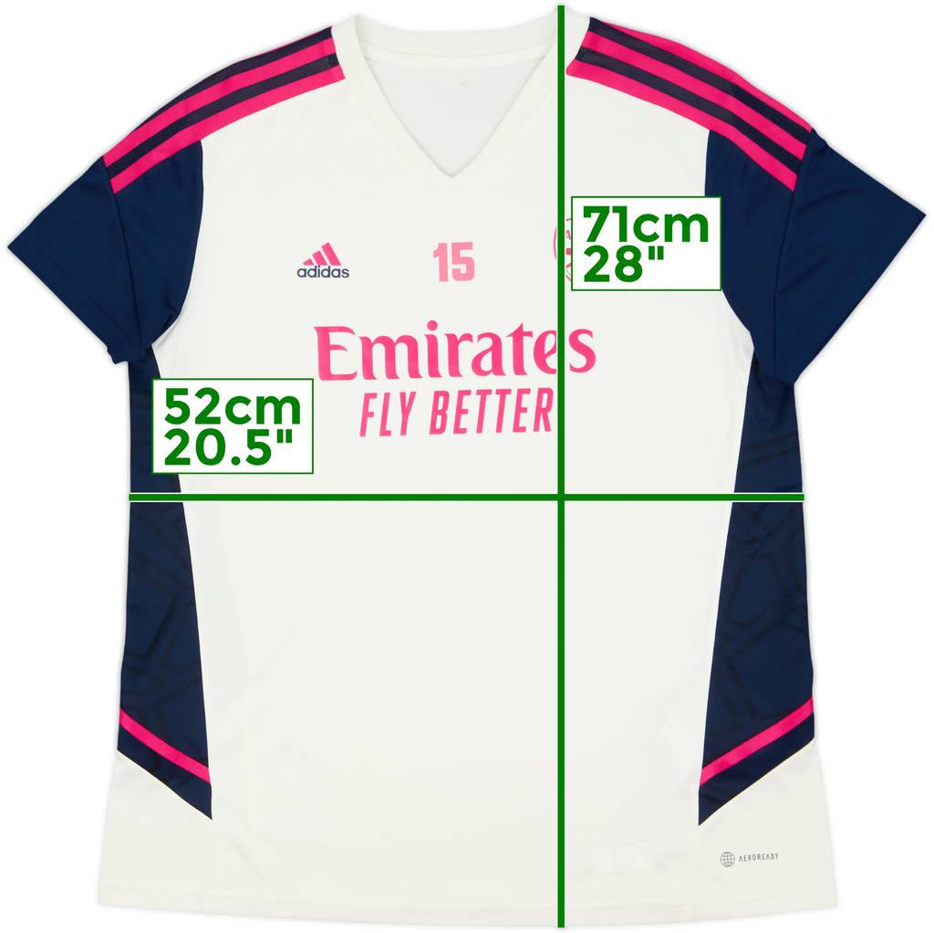 2022-23 Arsenal Women's Player Issue adidas Training Shirt #15 - 8/10 - (Women's XL)
