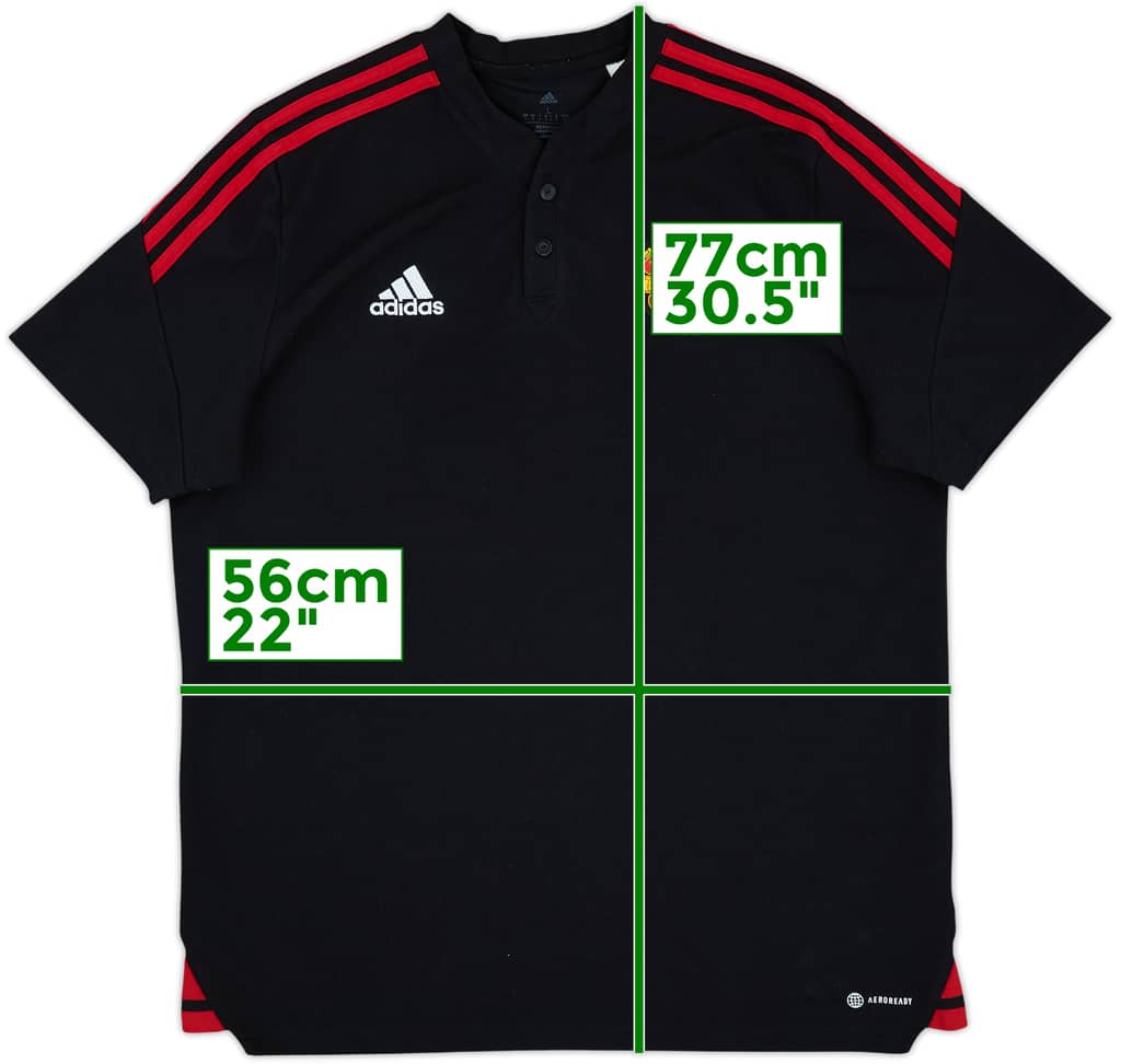 2022-23 Manchester United adidas Polo Shirt - 9/10 - (L)