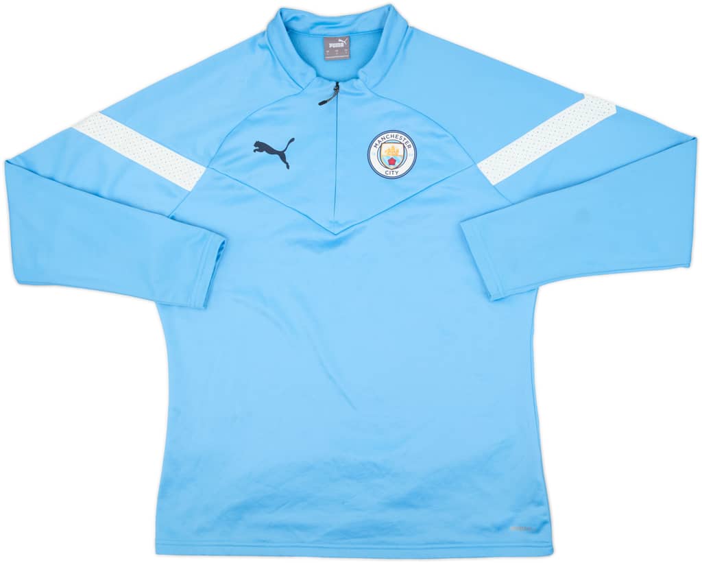 2022-23 Manchester City Puma 1/4 Zip Drill Top - 8/10 - (L)