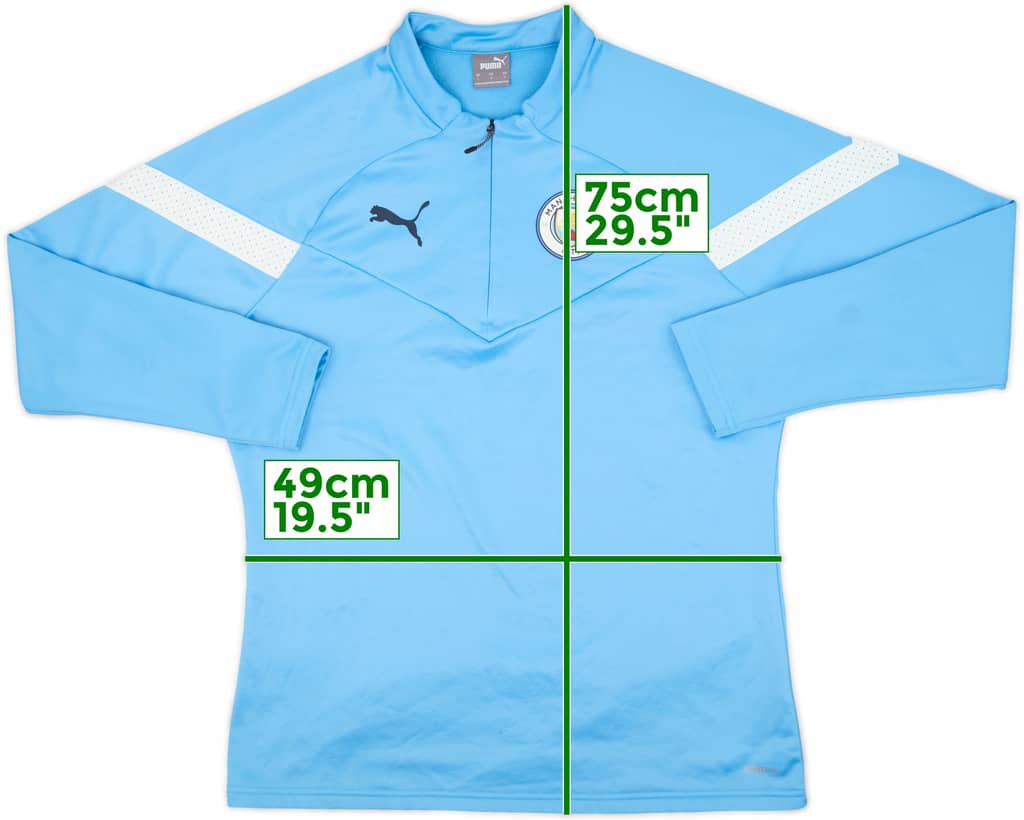 2022-23 Manchester City Puma 1/4 Zip Drill Top - 8/10 - (L)