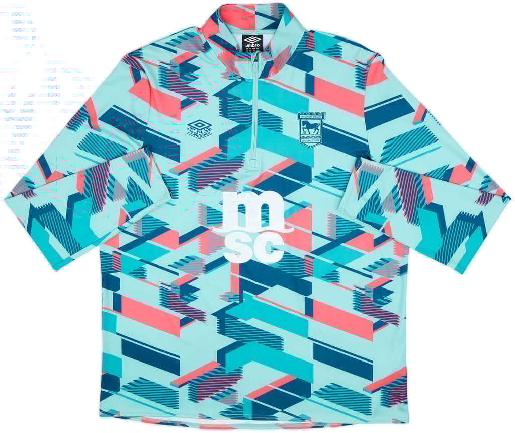2023-24 Ipswich Umbro 1/4 Zip Drill Top - 8/10 - (XXL)