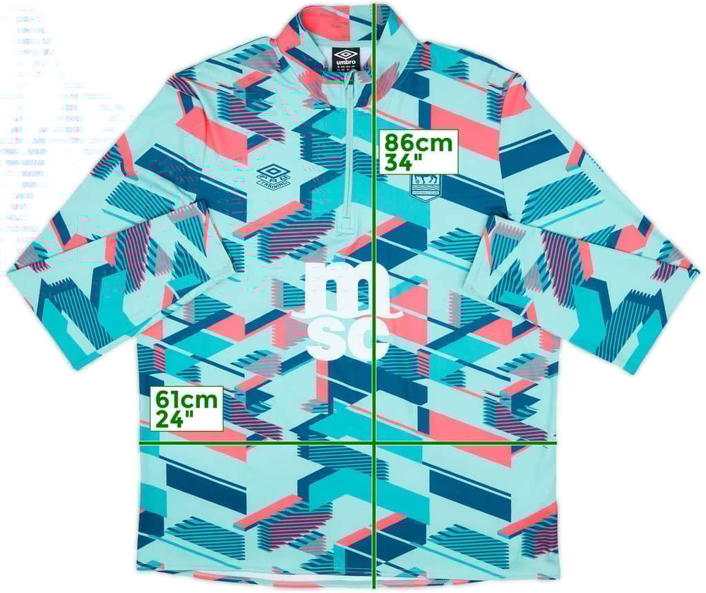 2023-24 Ipswich Umbro 1/4 Zip Drill Top - 8/10 - (XXL)