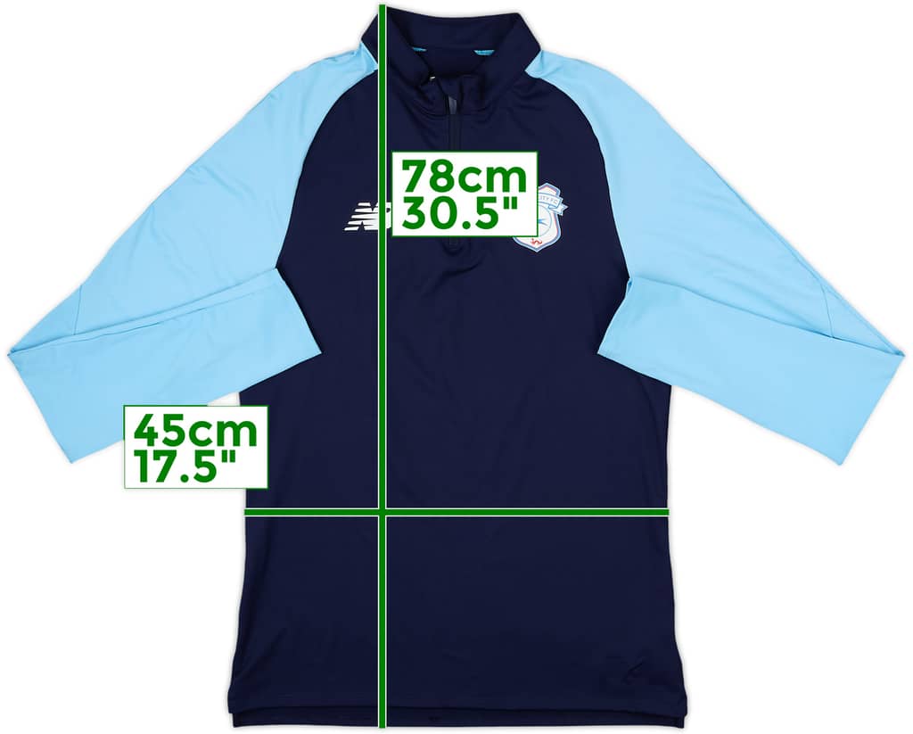 2023-24 Cardiff City New Balance 1/4 Zip Drill Top - 8/10 - (M)