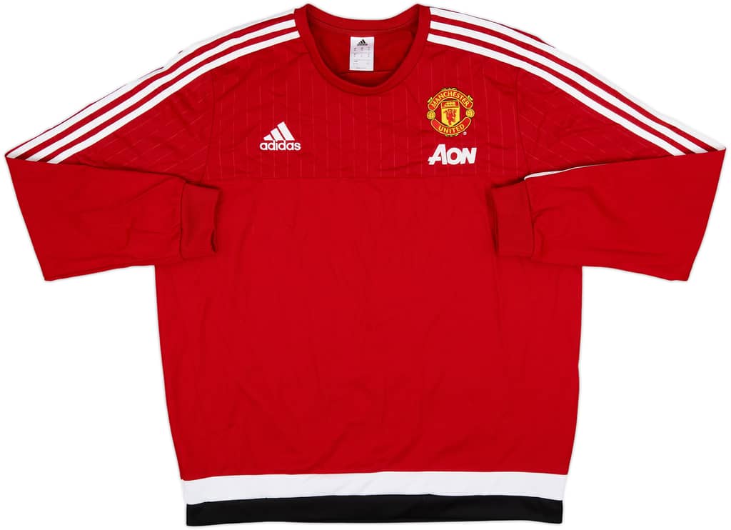 2015-16 Manchester United adidas Sweat Top - 10/10 - (XL)