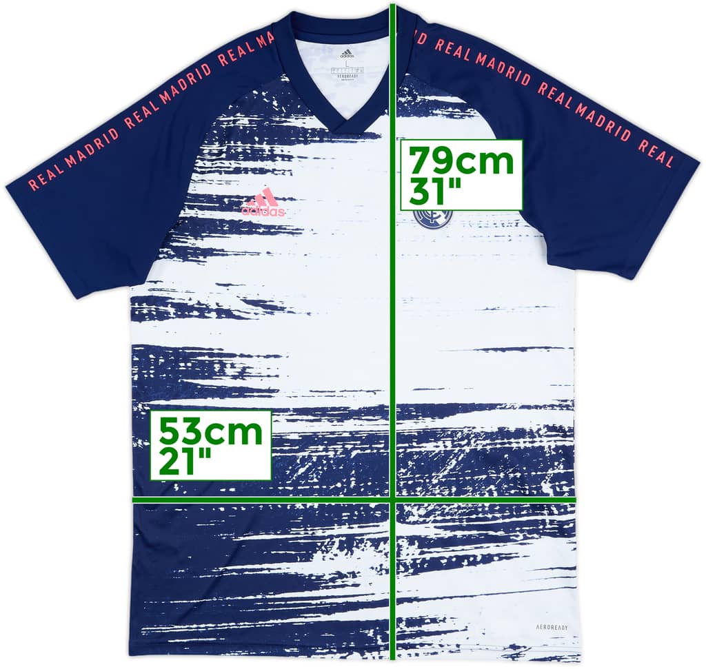 2020-21 Real Madrid adidas Training Shirt - 9/10 - (L)