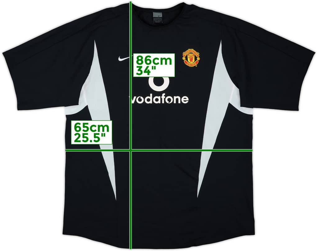 2002-03 Manchester United Nike Camiseta de entrenamiento - 8/10 - (XXL)