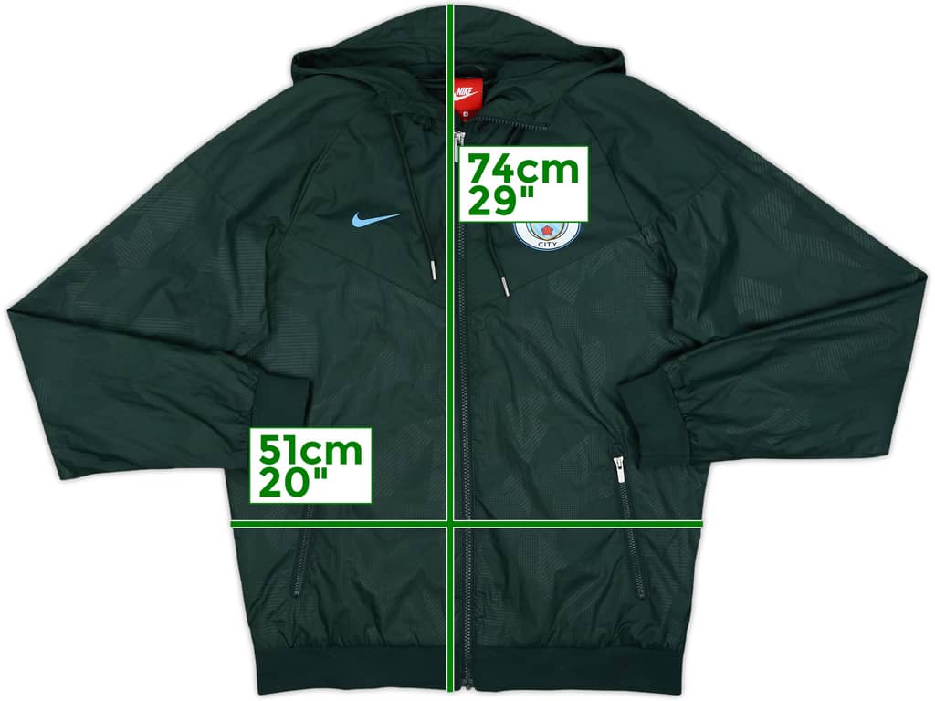 2017-18 Manchester City Nike Hooded Rain Jacket - 7/10 - (S)