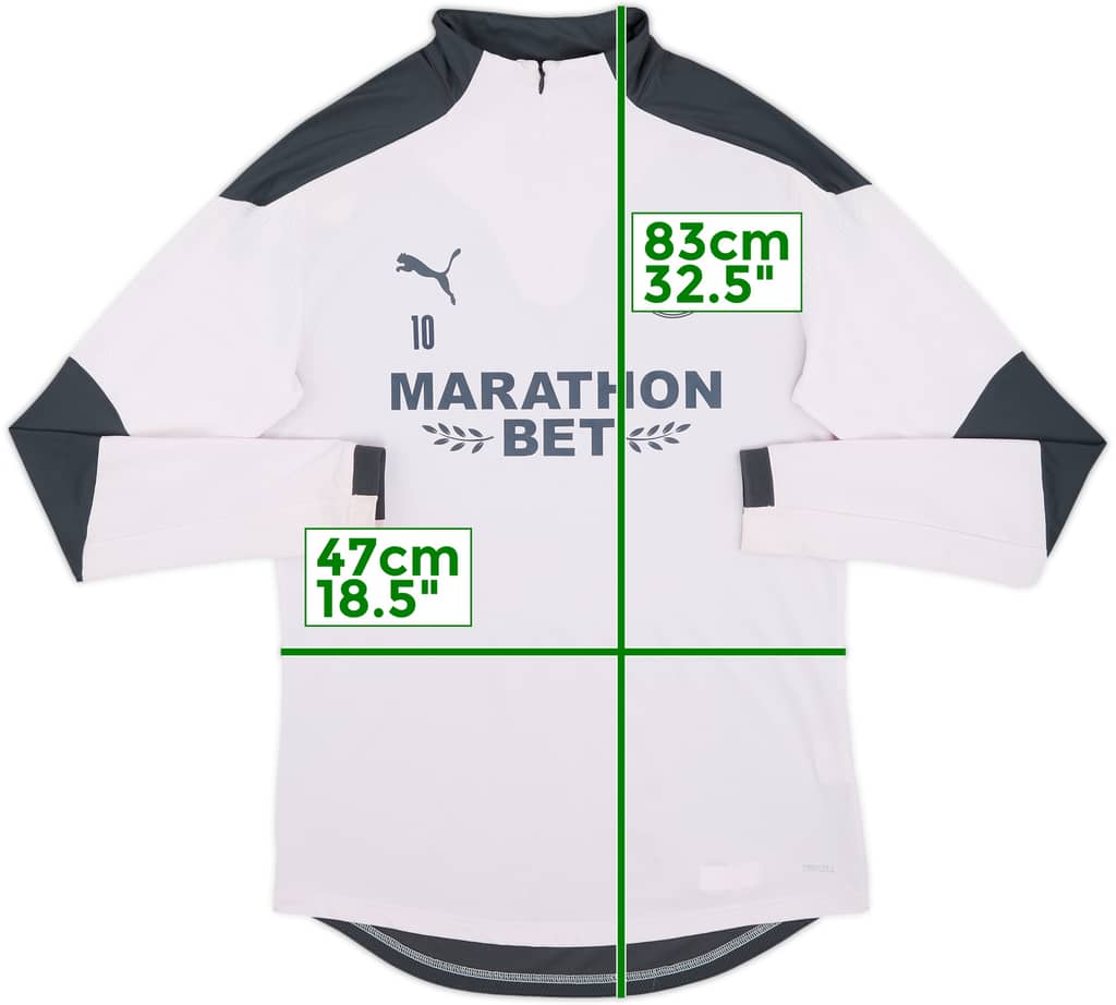 2020-21 Manchester City Player Issue Puma 1/4 Zip Drill Top #10 (Aguero) - 6/10 - (M)