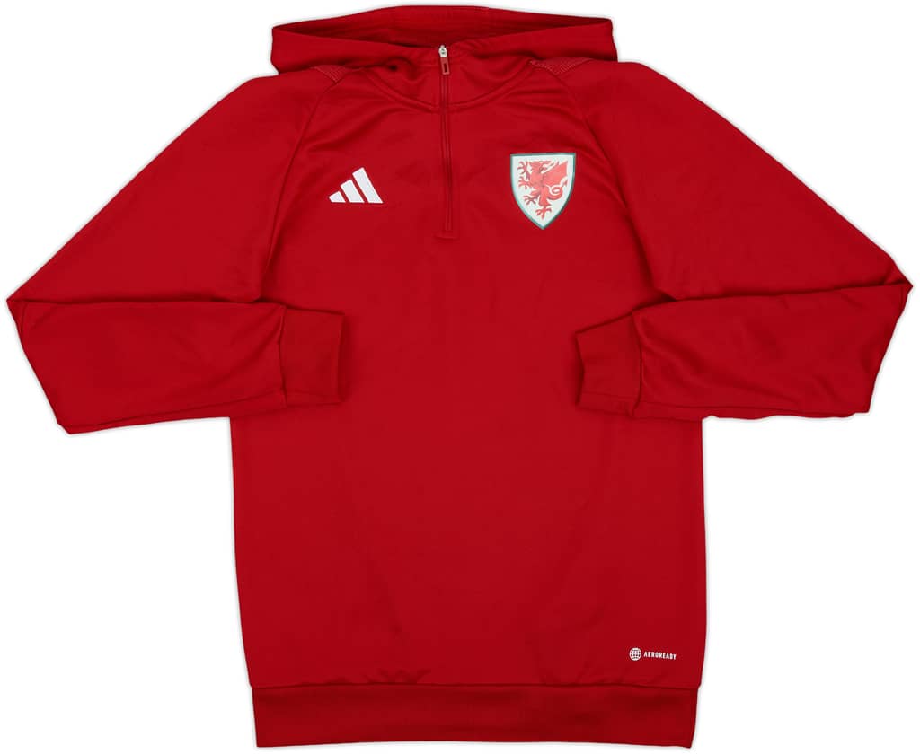 2022-23 Wales 1/4 Zip Hooded Drill Top - 8/10 - (S)