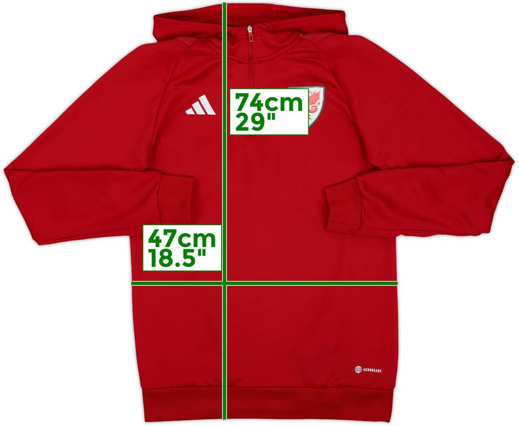 2022-23 Wales 1/4 Zip Hooded Drill Top - 8/10 - (S)