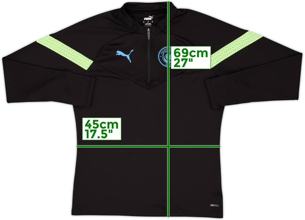 2022-23 Manchester City Puma 1/4 Zip Drill Top - 8/10 - (M)