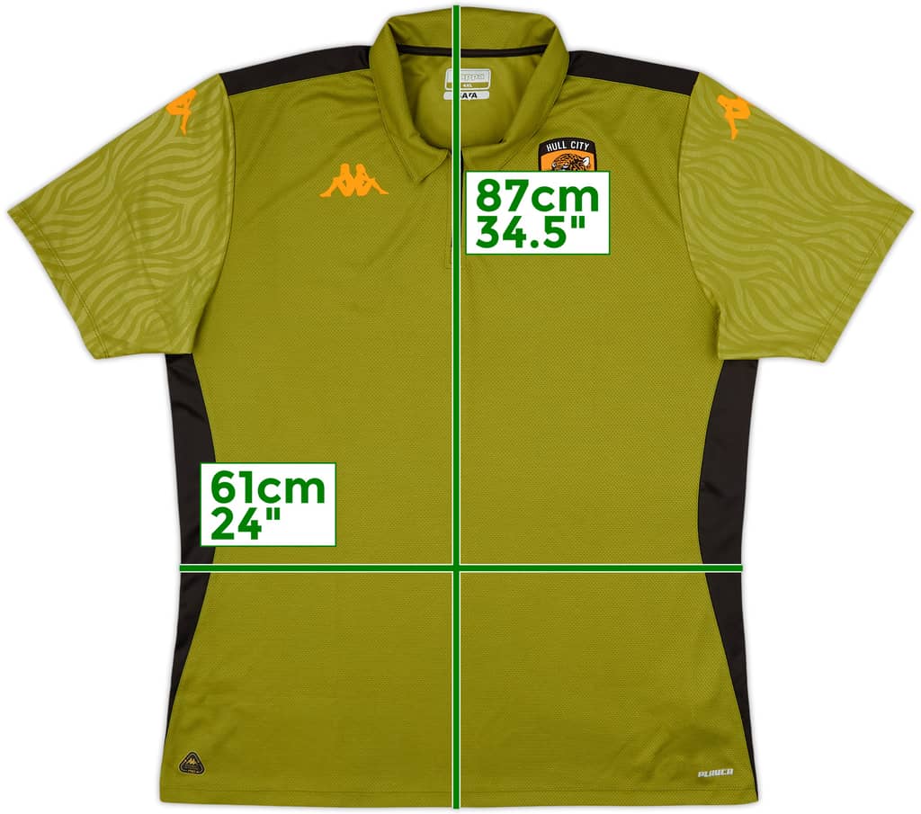 2024-25 Hull City Kappa 1/4 Zip Polo Shirt - 9/10 - (4XL)