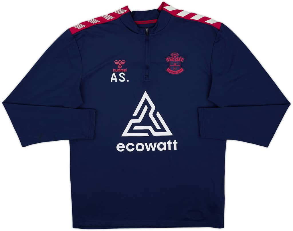2022-23 Southampton Staff Issue Hummel 1/4 Zip Drill Top AS - 8/10 - (M)