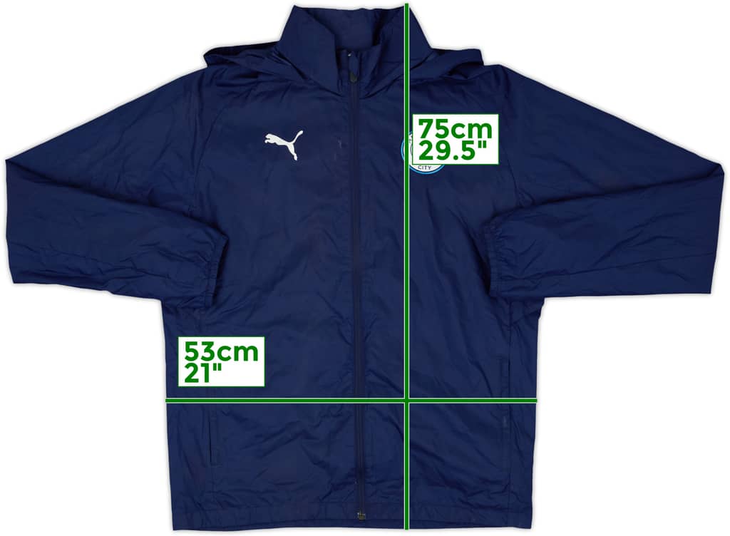 2019-20 Manchester City Puma Hooded Rain Jacket - 8/10 - (M)