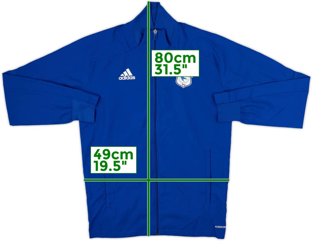 2019-20 Cardiff City adidas Track Jacket - 8/10 - (S)