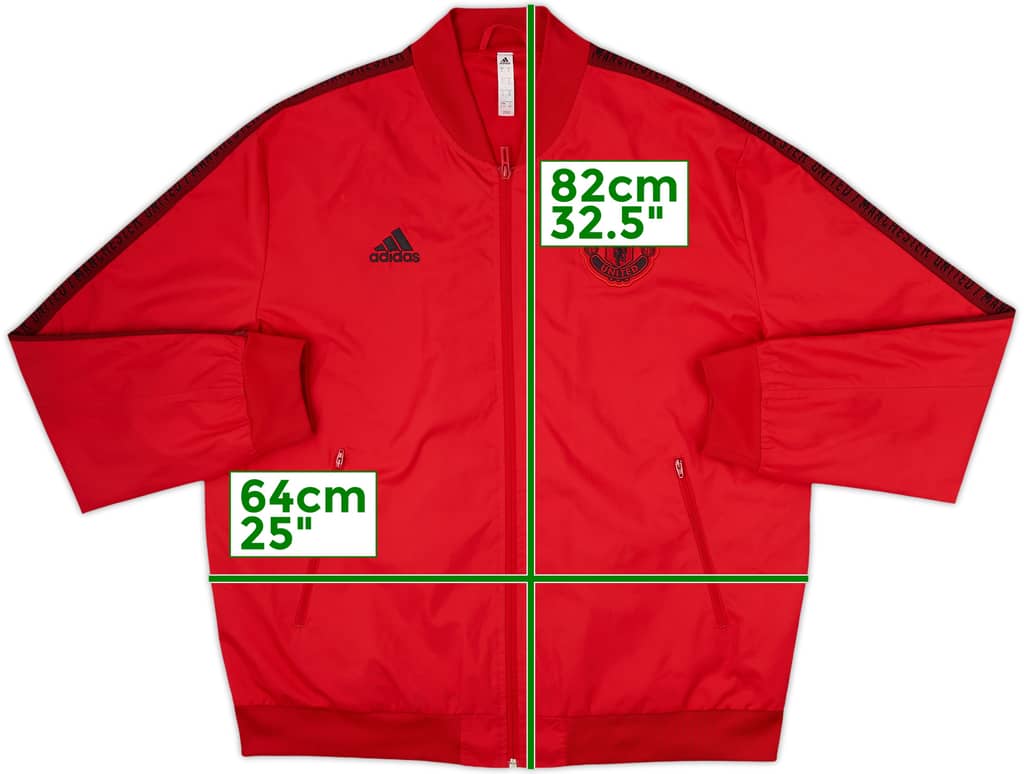 2019-20 Manchester United adidas Track Jacket - 8/10 - (XL)