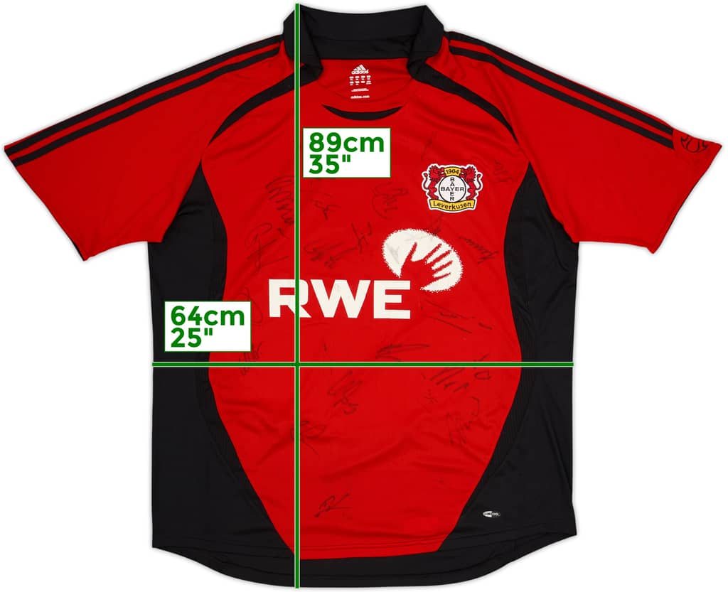 2006-07 Bayer Leverkusen Signed Home Shirt - 7/10 - (XXL)