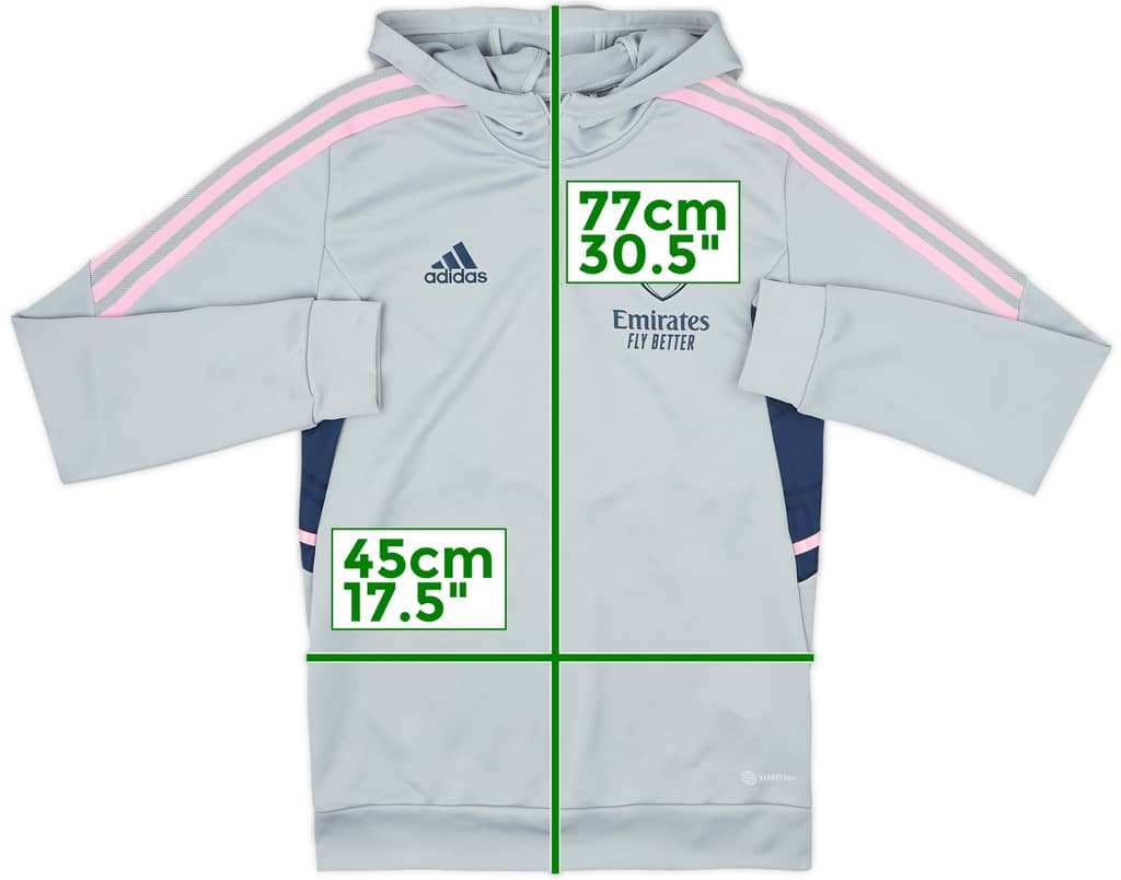 2022-23 Arsenal adidas Hooded 1/4 Zip Training Top - 8/10 - (S)