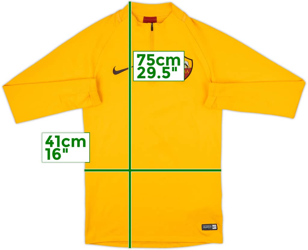 2020-21 Roma Nike 1/4 Zip Training Top - 8/10 - (XS)